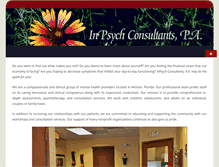 Tablet Screenshot of inpsychconsultants.com
